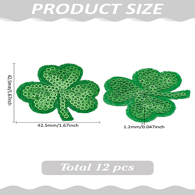 12Pcs Polyester Embroidery Sew on Appliques PATC-LP0001-19-1