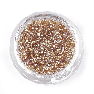 Plated Glass Seed Beads SEED-S016-01-1