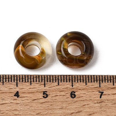 Watermelon Stone Glass European Large Hole Beads G-Q442-04-1