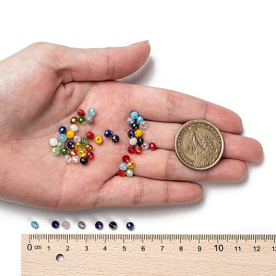 18 Colors Electroplate Glass Beads EGLA-JP0002-03B-4mm-1