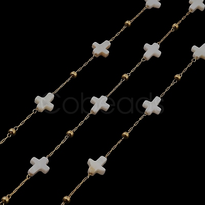 Cross Natural Shell Link Chains CHS-G028-05B-G-1