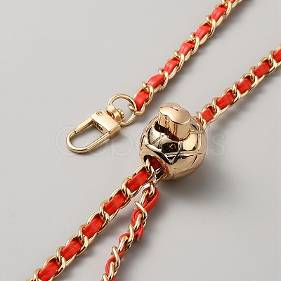 Adjustable Imitation Leather with Iron Link Purse Chains FIND-WH0126-455-1