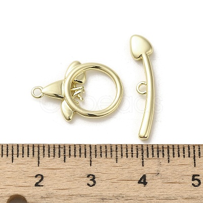 Brass Toggle Clasps KK-C048-06G-1