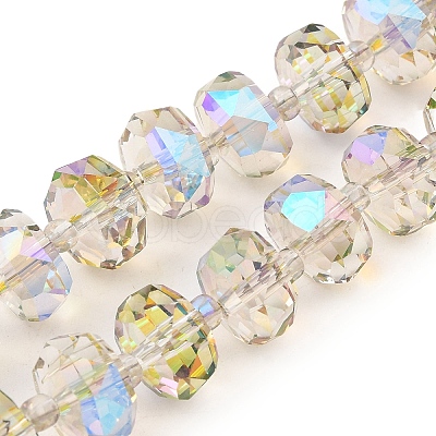 Transparent Electroplate Glass Beads Strands EGLA-P062-01A-HR05-1