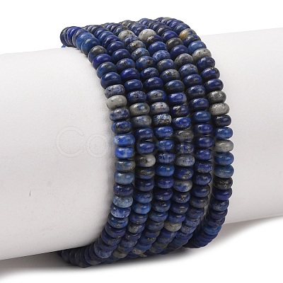 Natural Lapis Lazuli Beads Strands G-P354-10-4x2mm-1