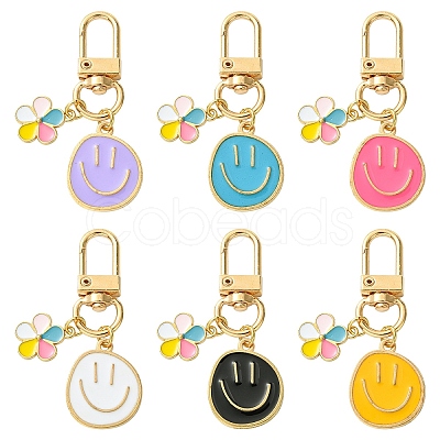Alloy Enamel Pendant Decorations HJEW-YW00008-01-1