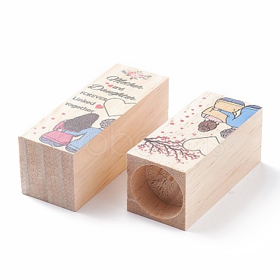 Wooden Candle Holder AJEW-XCP0001-67-1