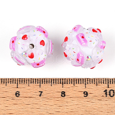 Round Resin Beads RESI-T059-02B-1