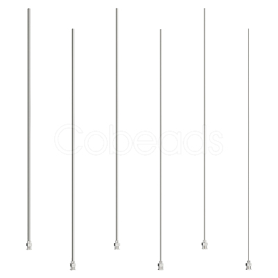 6Pcs 6 Style Stainless Steel Long Glue Dispensing Needles STAS-FG0001-06-1