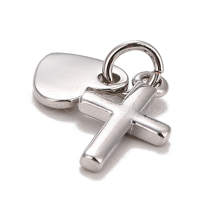 Rack Plating Real 18K Gold Plated Brass Pendants KK-E275-08P-1