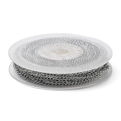 Tarnish Resistant 304 Stainless Steel Cable Chains CHS-F006-02A-P-1