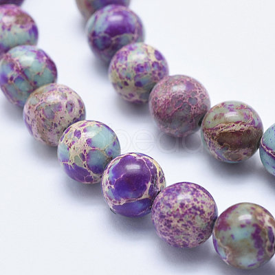 Natural Imperial Jasper Beads Strands X-G-I122-4mm-15-1