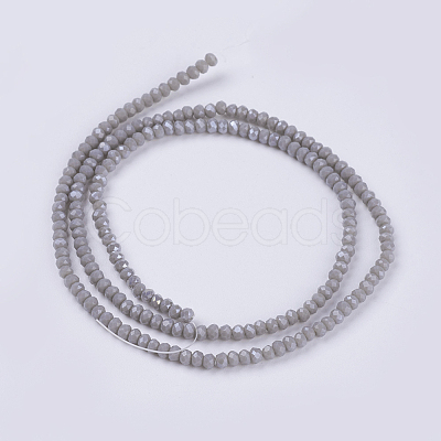 Electroplate Glass Beads Strands GLAA-F076-FR06-1