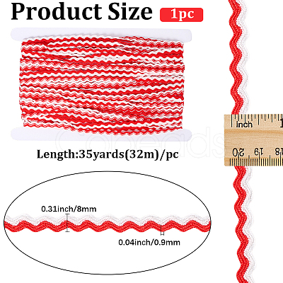 Polypropylene Fiber Wavy Fringe Trim Ribbon OCOR-GF0004-41-1