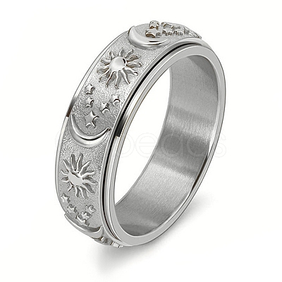 Non-Tarnish Stainless Steel Rotating Ring PW-WG84079-05-1
