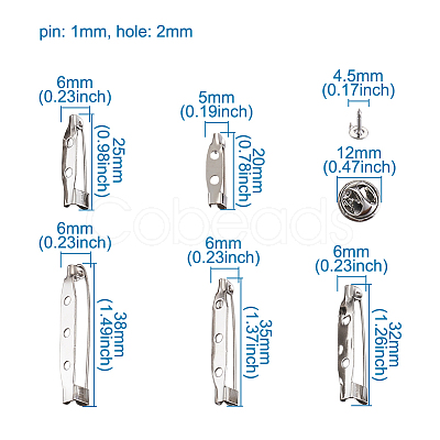 Iron Brooch Findings IFIN-TA0001-27P-1