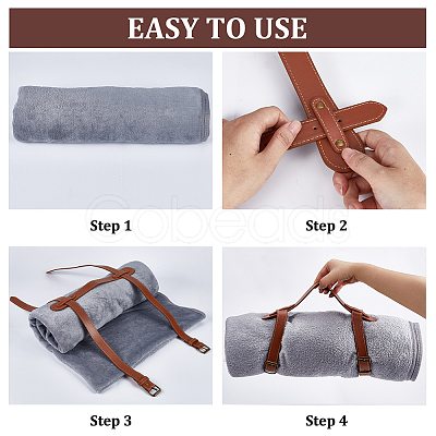 PU Leather Yoga Mat Strap FIND-WH0418-28-1