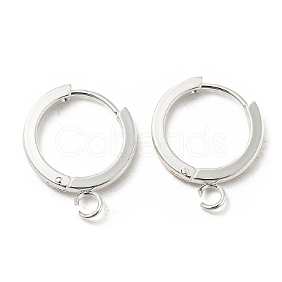201 Stainless Steel Huggie Hoop Earrings Findings STAS-A167-01G-S-1