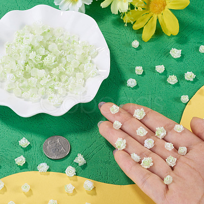 200Pcs Flower & Butterfly Resin Cabochons CRES-TA0001-89B-1
