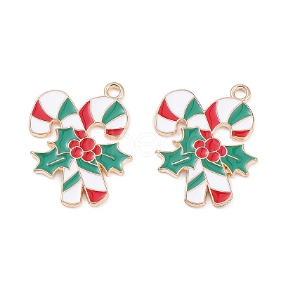 Christmas Alloy Enamel Pendants PALLOY-K007-08KCG-1