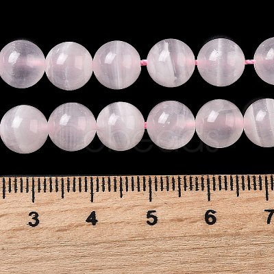 Natural Pink Calcite Beads Strands G-Z103-A01-8mm-1