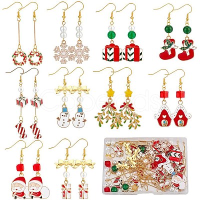 SUNNYCLUE Christmas Earring Making Kit DIY-SC0021-95-1