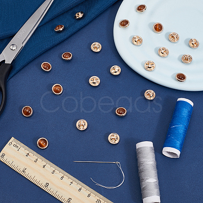 24Pcs Plastic Shank Buttons BUTT-GF0003-78A-1
