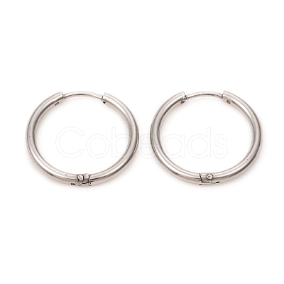 Tarnish Resistant 201 Stainless Steel Huggie Hoop Earrings EJEW-L250-01K-P-1