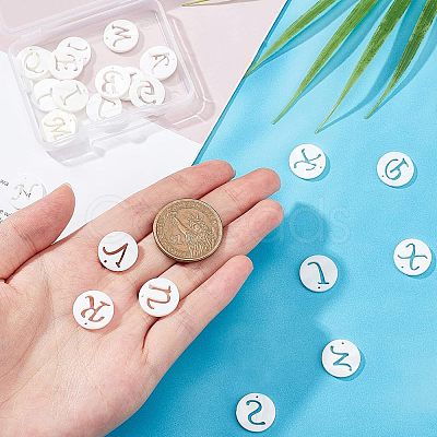 26Pcs 26 Style
Natural Freshwater Shell Charms SHEL-FH0001-12-1