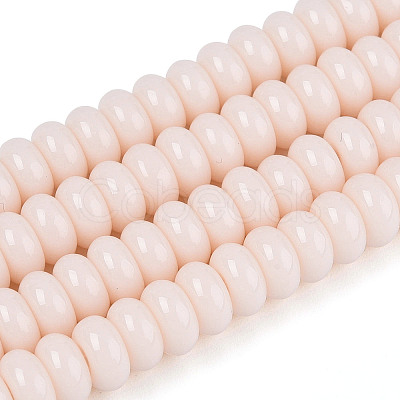 Opaque Solid Color Glass Beads Strands GLAA-ZX008-6mm-18H-1