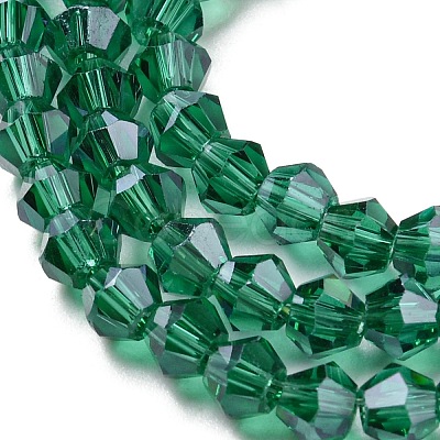 Transparent Electroplate Glass Beads Strands EGLA-A039-T4mm-A10-1