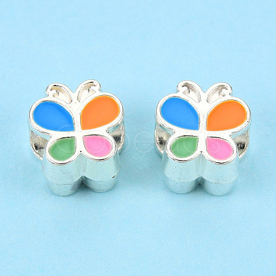 Alloy Enamel European Beads LS-MPDL-T005-004F-RS-1
