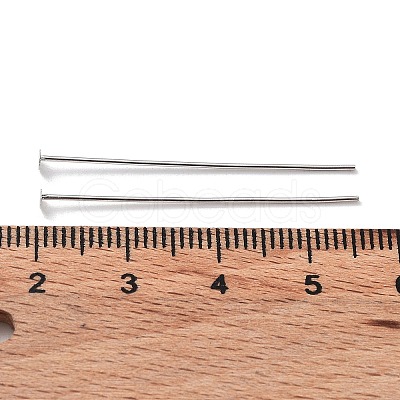 Anti-Tarnish Rhodium Plated 925 Sterling Silver Flat Head Pins STER-M117-03C-P-1