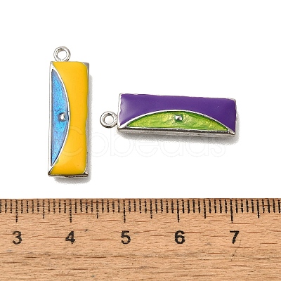Brass Enamel Pendants FIND-C065-22P-1