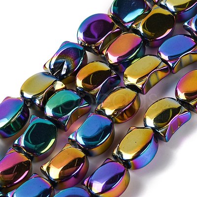 Electroplate Glass Beads Strands EGLA-Q128-09A-FP03-1