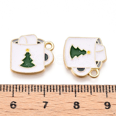 Christmas Theme Rack Plating Alloy Enamel Charms PALLOY-O109-29LG-1