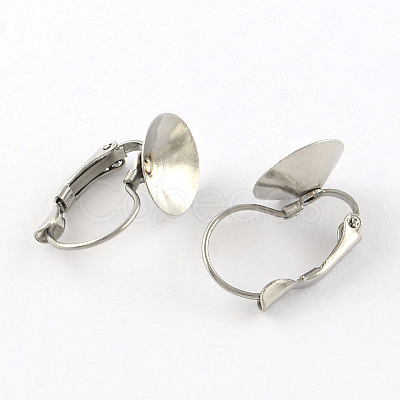 Smooth Surface 304 Stainless Steel Leverback Earring Findings STAS-R063-102-1