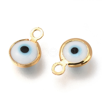 Handmade Evil Eye Lampwork Charms KK-F764-13G-06-1