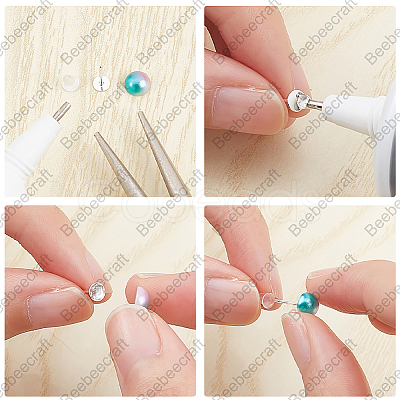2 Styles 925 Sterling Silver Flat Pad Stud Earring Findings STER-BBC0009-78-1