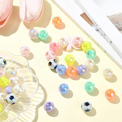 Two Tone Plating Acrylic Beads MACR-CJC0004-26-1