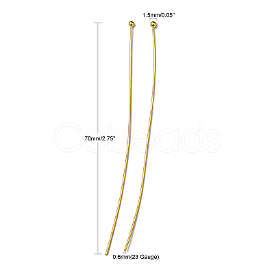 Brass Ball Head Pins RP0.6x70mm-G-1