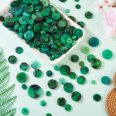 Flat Round Resin Buttons BUTT-TAC0017-01F-1