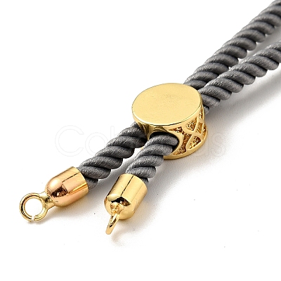 Half Finished Twisted Milan Rope Slider Bracelets FIND-G032-01G-03-1