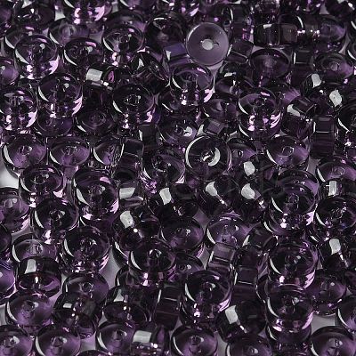 Transparent Colours Glass Seed Beads SEED-E001-T3x6mm-04-1