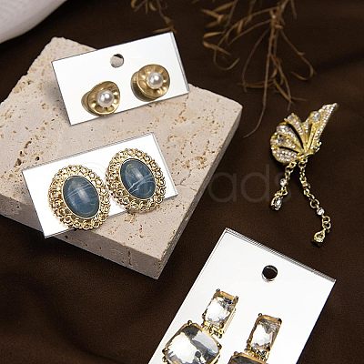 Fingerinspire 4Pcs 2 Style Acrylic Earring Display Hanging Card EDIS-FG0001-42-1