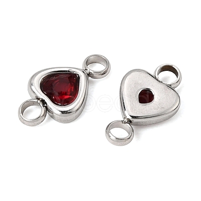 304 Stainless Steel Rhinestone Connector Charms RB-CBA3E99-01P-1