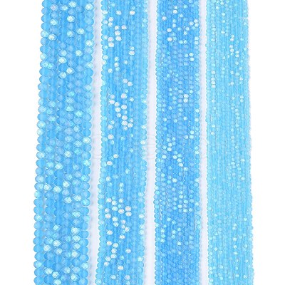 Transparent Glass Beads Strands EGLA-A044-T4mm-MB08-1