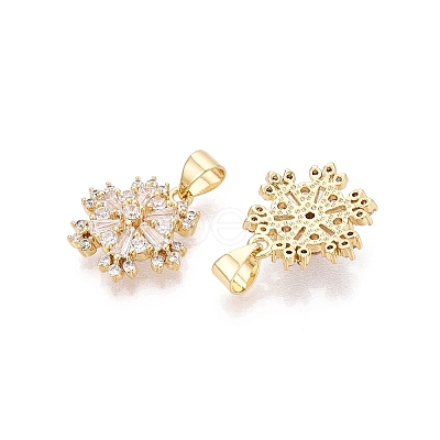 Brass Micro Pave Cubic Zirconia Pendants KK-N287-39G-1
