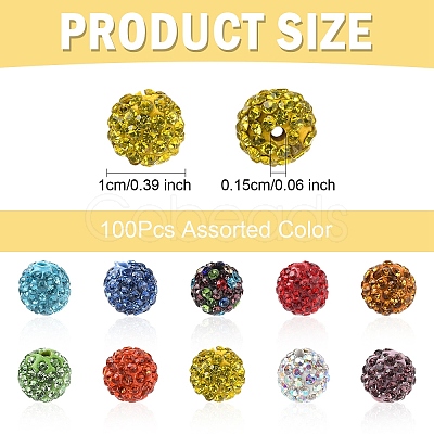 Pave Disco Ball Beads RB-YW0001-16A-1