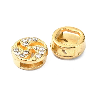 Ion Plating(IP) 304 Stainless Steel Slide Charms STAS-C089-06E-G-1